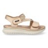 Sandalias planas cómodas para mujer color champan 23K1688