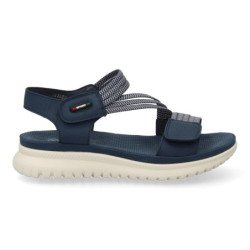 Sandalias planas cómodas para mujer color marino 23K1688