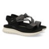 Sandalias planas cómodas para mujer color negro 23K1688