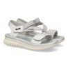 Sandalias plateadas planas cómodas para mujer 23K1688