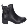 Botines de tacón bajo negros elegantes de vestir para mujer 2409