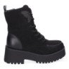 Botas estilo militar con plataforma cómodas para mujer color negro 2426