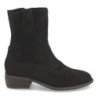 Botines bajos cómodos punta redonda mujer color negro