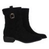 Botines planos cómodos mujer color negro 2A-2392