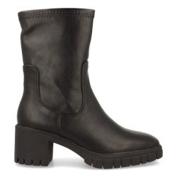 Botines tacón cómodo suela track mujer color negro