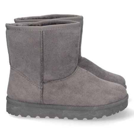 Botas australianas caña media forradas en pelo mujer color gris