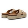 Sandalias planas en yute pala trenzada para mujer color beige 3U11
