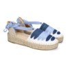 Alpargatas planas en yute estilo valenciana para mujer color azul 3U27