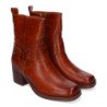 Botines de tacón medio estilo motero mujer color camel 4320