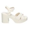 Sandalias de tacón cómodo fiesta para mujer color beige 5Q100