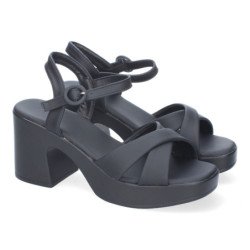 Sandalias de tacón cómodo fiesta para mujer color negro 5Q100