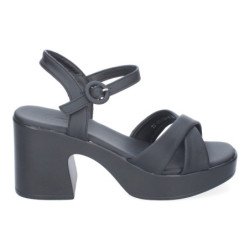 Sandalias de tacón cómodo fiesta para mujer color negro 5Q100