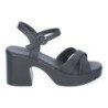Sandalias de tacón cómodo fiesta para mujer color negro 5Q100