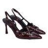 Zapatos de vestir tacón fino para mujer color burdeos 5U13