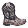 Botas planas estilo vaqueros para mujer color negro 7925