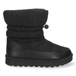 Botas bajas negras acolchadas cierre elástico mujer