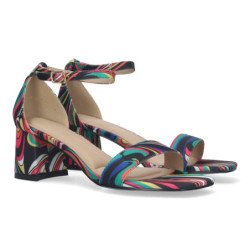 Sandalias de tacón multicolor para fiesta cómoda de mujer A-2401