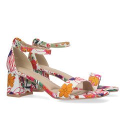 Sandalias de tacón multicolor para fiesta cómoda de mujer A-2401