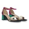Sandalias de tacón para fiesta cómodo mujer multicolor A-2402