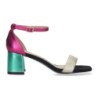 Sandalias de tacón para fiesta cómodo mujer multicolor A-2402