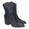 Botines estilo cowboy tacón medio para mujer color negro A-2435