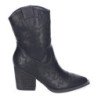 Botines estilo cowboy tacón medio para mujer color negro A-2435