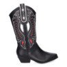 Botas cowboy para mujer cómodas y elegantes detalles en la caña