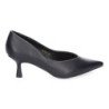 Zapatos tacón medio de salón para mujer color negro A-3311