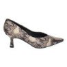 Zapatos tacón medio de salón para mujer estampado animal serpiente A-3311