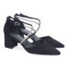 Sandalias de tacón elegantes para mujer color negro A-3431