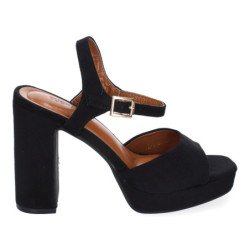 Sandalias de tacón fiesta cómodas para mujer color negro A-5167