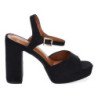 Sandalias de tacón fiesta cómodas para mujer color negro A-5167