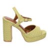 Sandalias de tacón fiesta cómodas para mujer color verde A-5167