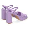 Sandalias tacón medio y plataforma de vestir mujer color lila A30-100