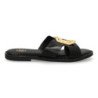 Sandalias planas cómodas para mujer color negro AA-29