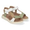 Sandalias planas tiras cruzadas cierre velcro mujer color verde AD-3269