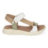 Sandalias planas tiras cruzadas cierre velcro mujer color verde AD-3269