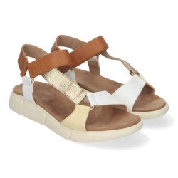 Sandalias planas tiras cruzadas cierre velcro mujer multicolor AD-3269