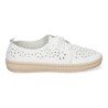 Zapatos planos para mujer estilo oxford calado color blanco AD-3273