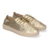 Zapatos dorados planos para mujer estilo oxford calado AD-3273