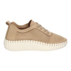 Deportivas cómodas diseño calado para mujer color apricot AD-5082