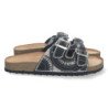 Sandalias planas bio con strass en pala mujer color negro AY-2344