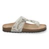 Sandalias planas estilo bio esclava para mujer color blanco AY-3067