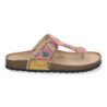 Sandalias planas estilo bio esclava para mujer color rosa AY-3068