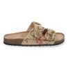 Sandalias doradas planas cómodas estilo bio para mujer AY-3069