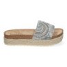 Sandalias plateadas de plataforma cómodas estilo bio para mujer AY-3072