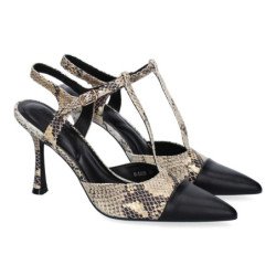 Zapatos de tacón elegantes estilo salón para mujer serpiente B-5098
