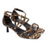Sandalias de tacón fino fiesta para mujer color leopardo B-5099