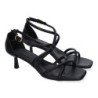 Sandalias de tacón fino fiesta para mujer color negro B-5099