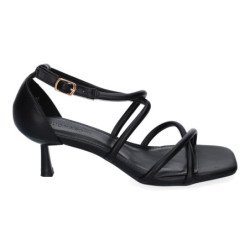 Sandalias de tacón fino fiesta para mujer color negro B-5099